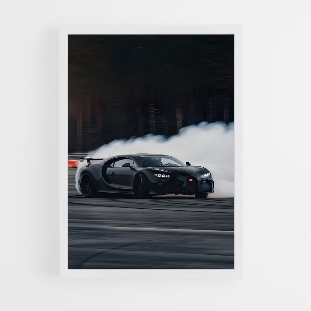Poster Fumée et Vitesse – affiche Bugatti (vue 3)
